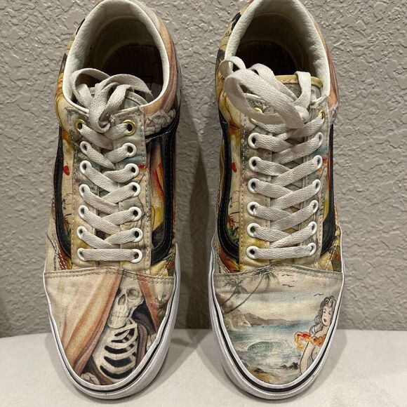 Vans Off The Wall Gallery Kostechko All Over Print Skater, Retro Size 10 - Picture 1 of 12